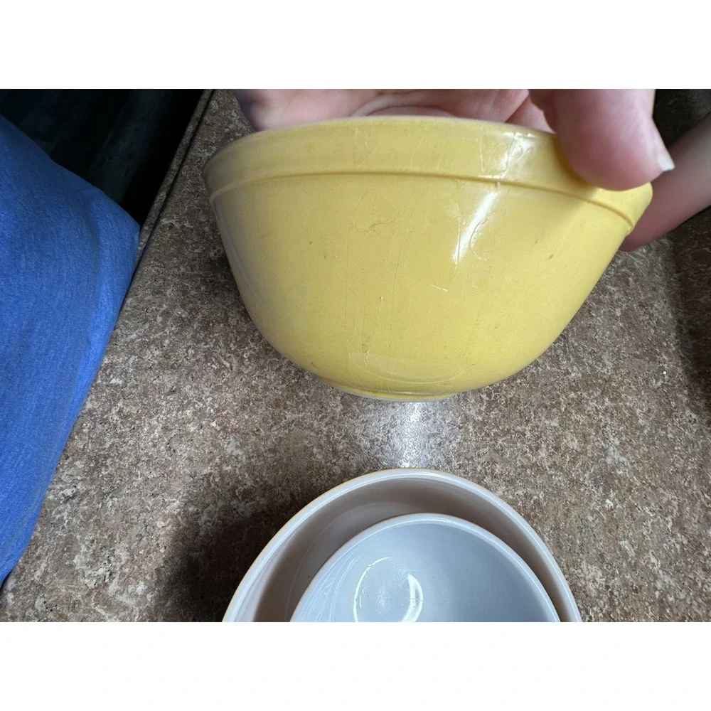 Vintage Pyrex Mixing NestingBowls Set Primary Colors Fiesta 401 402 403 SET of 3